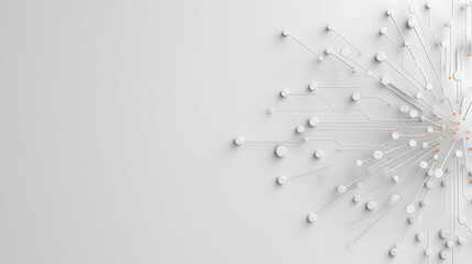 Aufkleber - Abstract technology background with radial lines extending from the center on a white background. Concept of technology and connectivity. 3D Rendering 17850826 3