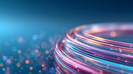 Aufkleber - Abstract curved glass-like shapes with light refractions on a dark background, showcasing modern design and creative art concept in 3D Rendering. 3D Rendering 88523252 3