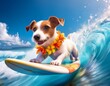 © Silvia Bogdanski - Jack Russell Terrier beim Surfen