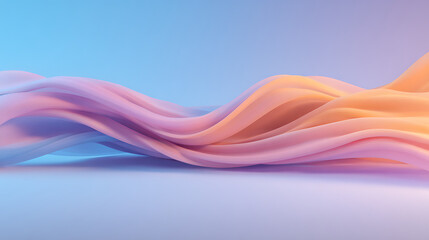 Aufkleber - abstract colorful background with smooth wavy lines. Generative AI 84600675 3