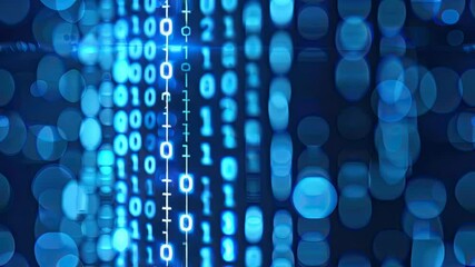 Fototapete - Vivid patterns and numbers illustrate the complexity of digital information in a captivating display of technology and innovation