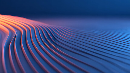 Aufkleber - abstract wavy lines pattern on a dark background. 3d rendering 81554946 3