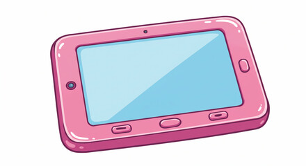 Poster - Pink tablet Screen reflects sky