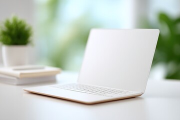 Poster - minimalistic home office setup with ample copy space