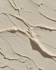Poster - Close up of thick cream texture, abstract food background, top down view, studio shot, smooth surface, beige color