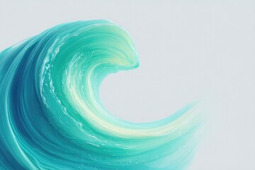 Poster - dynamic swirl of color and movement takes center stage against pristine white background with ample 