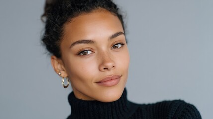 Poster - minimalistic portrait of curator featuring individual of any race age or gender with clean and simpl
