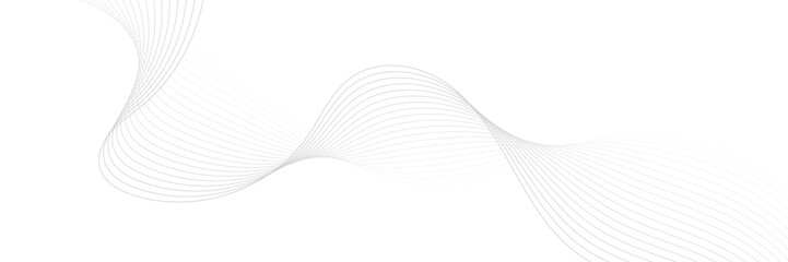 Poster - abstract white and gray background. abstract linear flowing particles future technology concept abst