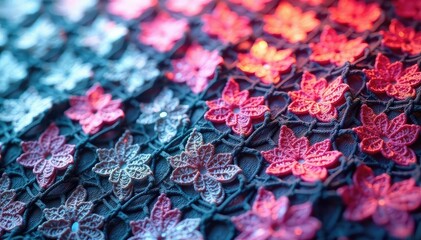 Geometric pattern lace fabric, close-up view showing texture , dress, lace, pattern
