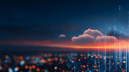 Aufkleber - Modern technology and cloud computing concept. Generative AI 43384820 2