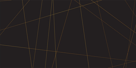 Poster - Abstract luxury black and golden lines on black background. Luxury premium gold lines background.