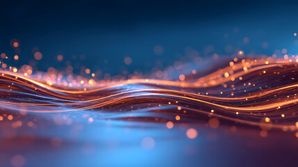 Aufkleber - abstract background with smooth lines and bokeh. Generative AI 30360953 3