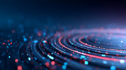 Aufkleber - Abstract technology background. Futuristic user interface. Generative AI 61627455 2
