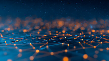 Aufkleber - Creative glowing tech wireframe background. 3D Rendering. 92633939 1
