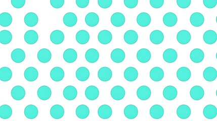 Poster - Aqua Polka Dot Pattern on White Background, Simple and Clean Des
