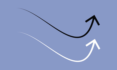 Fototapete - Single headed black and white curve arrow icon. Semi circular arrow. Arrow icon for web site design. Arrow icon. Black and white one headed curve and long arrow icon.
