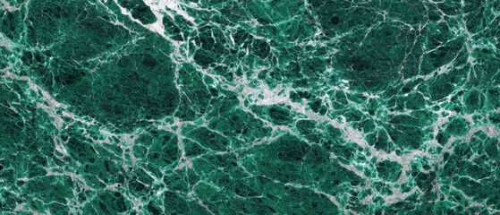Poster - Emerald Green Marble Texture Background Close Up Shot Showing Veins and Patterns for Design and Decoration Projects