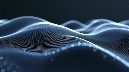 Abstract blue wave pattern with subtle bokeh effects, a dynamic modern design on a dark backdrop