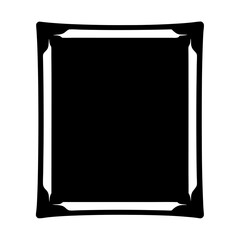 Poster - Black and white ornate frame for images and other display items