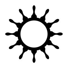 Poster - Abstract Black and White Wheel Shape with Spokes Design Element Concept