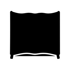 Poster - Sleek minimal graphic illustration of a headboard design in simple style