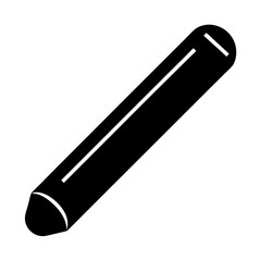 Poster - Monochrome Illustration of a Cylindrical Object with Rounded Ends and White Stripes