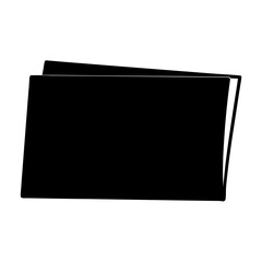 Poster - Overlapping black folders silhouette representing file management and data organization