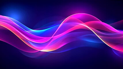 Waveform art with luminous curves