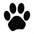 © Zubaraj - A simple black and white image of an animal paw print design