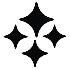 Poster - Abstract four pointed star shapes in a repeating geometric pattern design