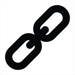 Poster - Simple Flat Vector Icon Illustration of a Chain Link Connecting Two Elements