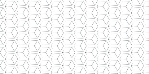 Poster - vector seamless pattern with hexagon square cube geometric pattern shapes grid metal element texture