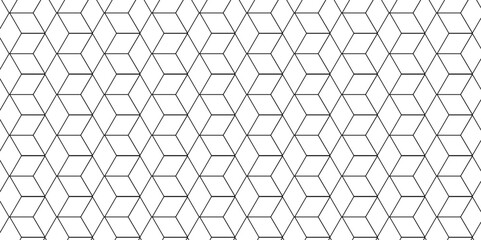 Vector seamless pattern with hexagon square cube geometric pattern shapes grid metal element texture design. abstract tiles gradient science web tech connection triangle diamond honeycomb.