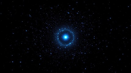Wall Mural - Astronomical Phenomenon: Blue Star with Nebula Ring
