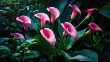 Wall Mural - stunning pink calla lily blossom