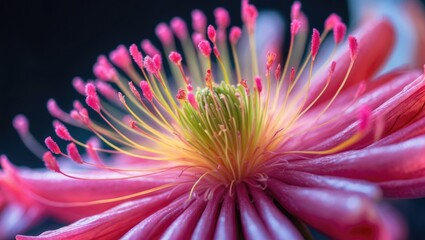 Poster - abstract blurred background featuring a close-up of carpel flowers