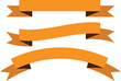 © Aminul - orange ribbon banners: decorative elements for graphic design projects isolated on white background.