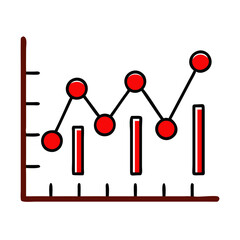Poster - Data chart, red and brown, for presentations