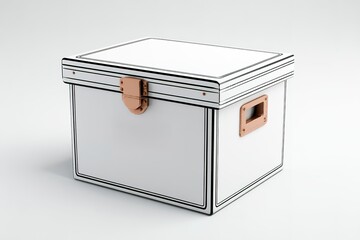 Poster - Storage box with decorative design perfect for organizing items at home or office
