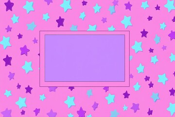 Poster - Colorful star pattern designed for a fun background suitable for events, parties, or creative projects
