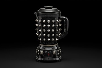 Poster - Unique black blender with spike design showcased against a dark background