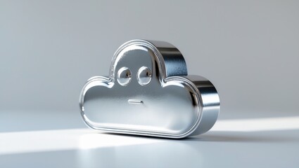 Poster - white backdrop featuring a metal cloud icon