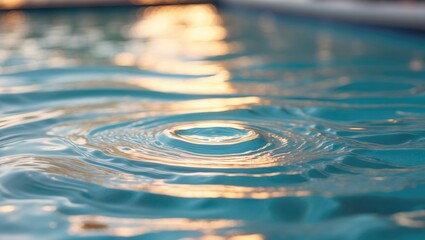 Poster - Swimming pool water background featuring ripples