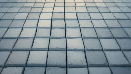 Poster - Minimalist Square Concrete Slabs Set in a Grid