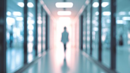Poster - BLURRED WHITE BUSINESS OFFICE BACKGROUND, LIGHT TONE, DEFOCUSED MEDICAL DESIGN