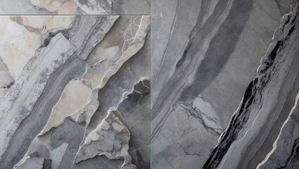Poster - Gray Matte Marble Texture Background in High Resolution for Abstract Interior Home Decoration Featuring Ceramic Tiles for Walls and Floors. Rustic Appearance.
