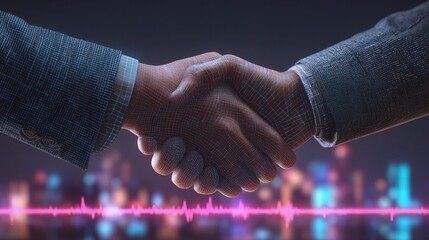 Poster - 3D Holographic Business Handshake for Merging Ideas and Concepts