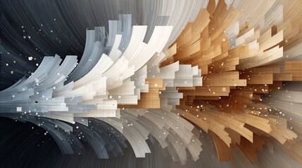 Poster - Urban Abstract Building Structure – Beige and Gold
