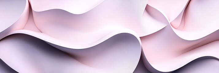 Aufkleber - Seamless Pastel Lilac, 3D Delicate Low Profile Waves Texture. Abstract, Elegant Minimalist Style.
