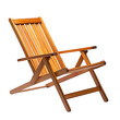 © Png Art Nest - Contemporary Foldable Wooden Beach Chair with a Nat Isolated on Transparent Background